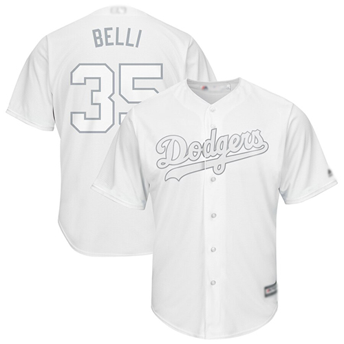 Authentic Men's Cody Bellinger White Jersey - #35 Baseball Los Angeles Dodgers 