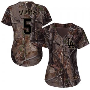 Authentic Women's Corey Seager Camo Jersey - #5 Baseball Los Angeles Dodgers Flex Base Realtree Collection