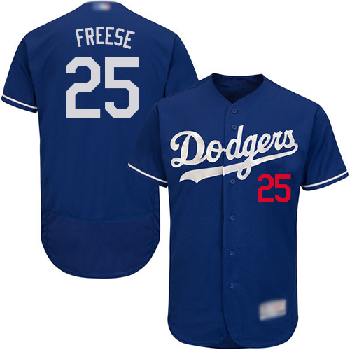 Authentic Men's David Freese Royal Blue Alternate Jersey - #25 Baseball Los Angeles Dodgers Flex Base