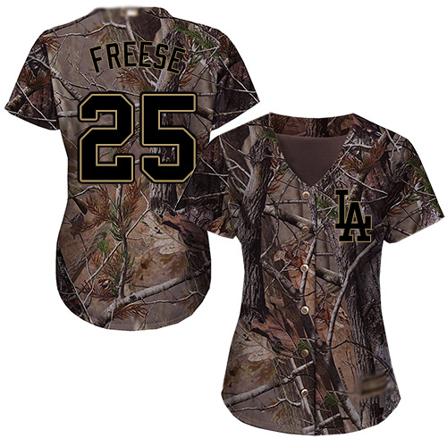 Authentic Women's David Freese Camo Jersey - #25 Baseball Los Angeles Dodgers Flex Base Realtree Collection