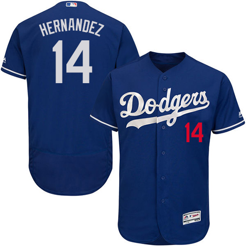 Men's Los Angeles Dodgers #14 Enrique Hernandez Royal Blue Flexbase Authentic Collection Baseball Jersey