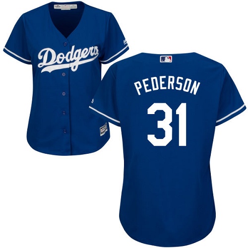 Women's Los Angeles Dodgers #31 Joc Pederson Authentic Royal Blue Alternate Cool Base Baseball Jersey