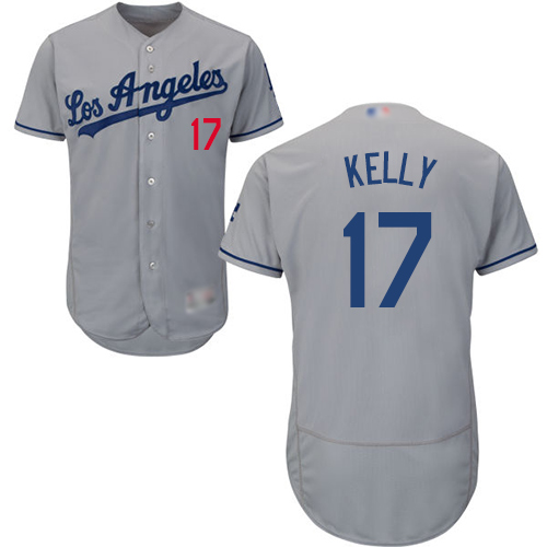 Authentic Men's Joe Kelly Grey Road Jersey - #17 Baseball Los Angeles Dodgers Flex Base