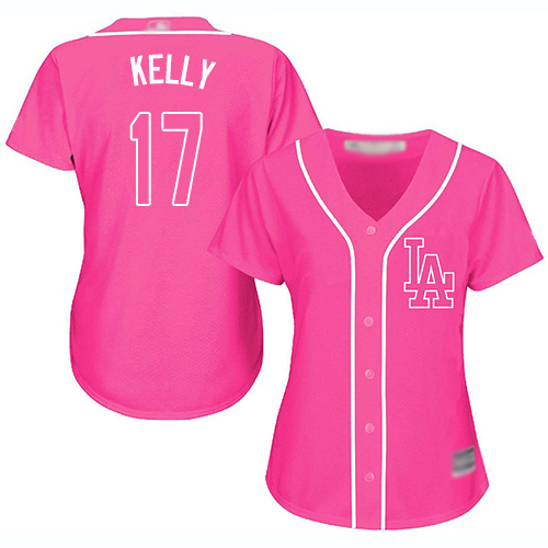 Authentic Women's Joe Kelly Pink Jersey - #17 Baseball Los Angeles Dodgers Cool Base Fashion