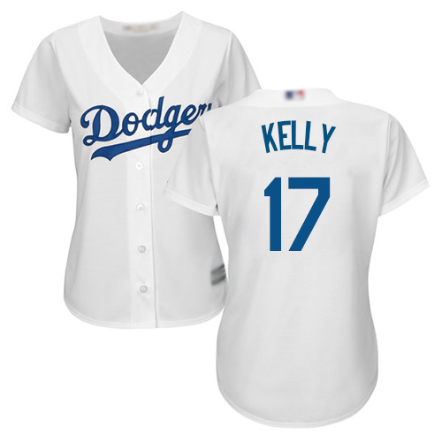 Authentic Women's Joe Kelly White Home Jersey - #17 Baseball Los Angeles Dodgers Cool Base