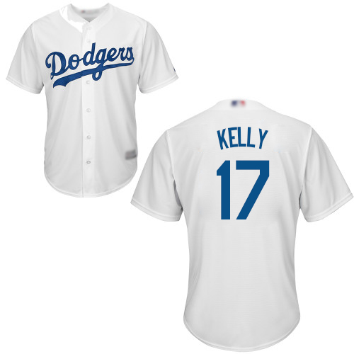 Authentic Youth Joe Kelly White Home Jersey - #17 Baseball Los Angeles Dodgers Cool Base