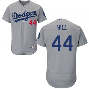 Authentic Men's Rich Hill Gray Alternate Jersey - #44 Baseball Los Angeles Dodgers Flex Base