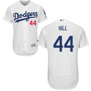 Authentic Men's Rich Hill White Home Jersey - #44 Baseball Los Angeles Dodgers Flex Base