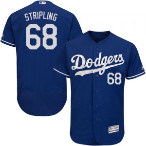 Authentic Men's Ross Stripling Royal Blue Jersey - #68 Baseball Los Angeles Dodgers Flexbase Collection