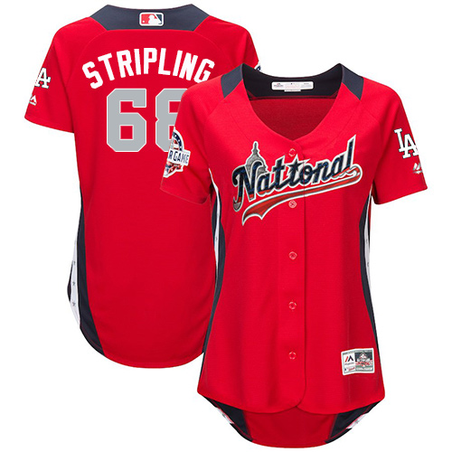 Game Women's Ross Stripling Red Jersey - #68 Baseball Los Angeles Dodgers National League 2018 Baseball All-Star