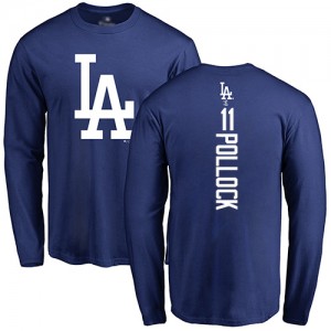 A. J. Pollock Royal Blue Backer - #11 Baseball Los Angeles Dodgers Long Sleeve T-Shirt