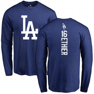 Andre Ethier Royal Blue Backer - #16 Baseball Los Angeles Dodgers Long Sleeve T-Shirt