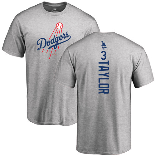 Chris Taylor Ash Backer - #3 Baseball Los Angeles Dodgers T-Shirt